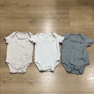 GAP Kids Bodysuits in Cream, White, and Gray
